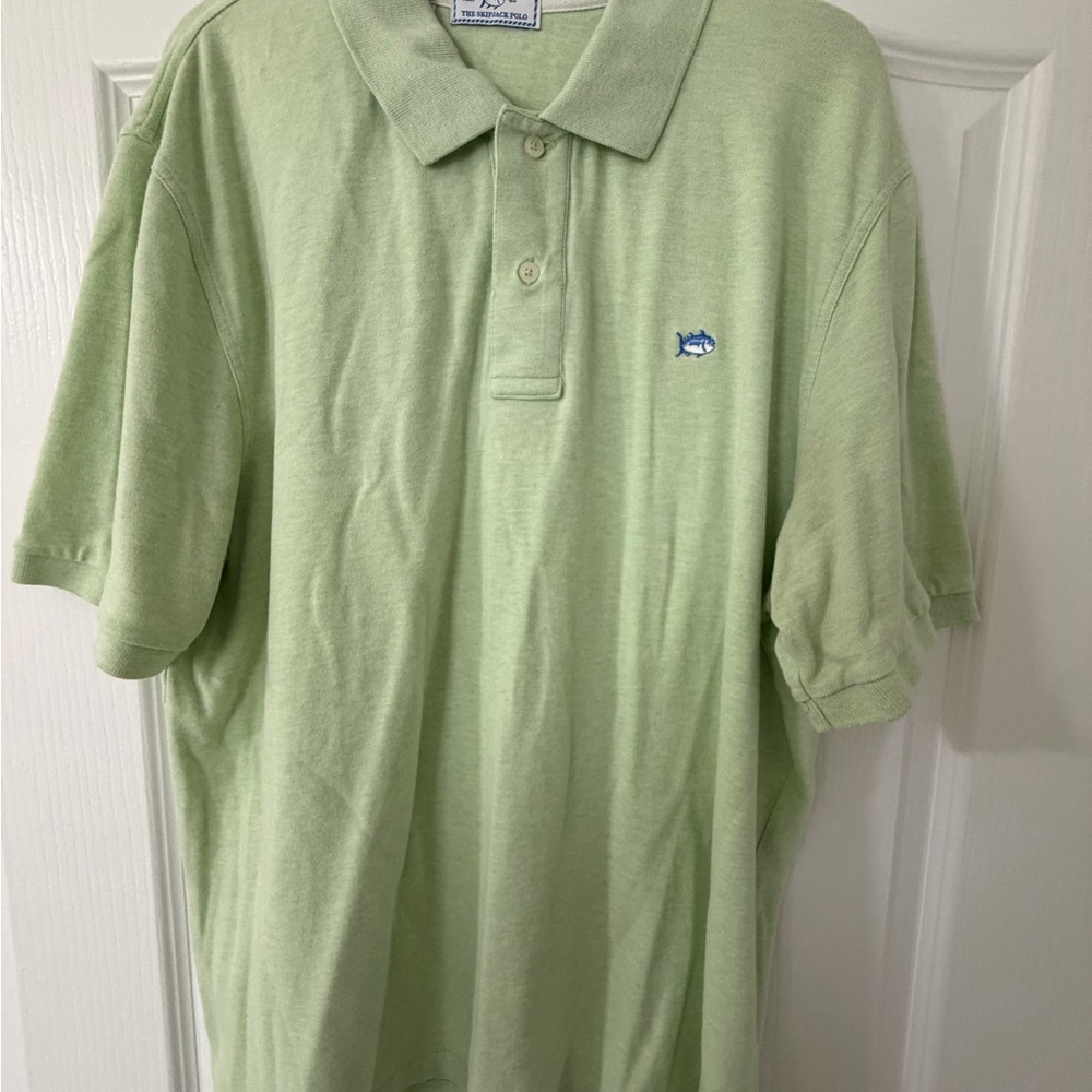Southern Tide Light Green Cotton Polo